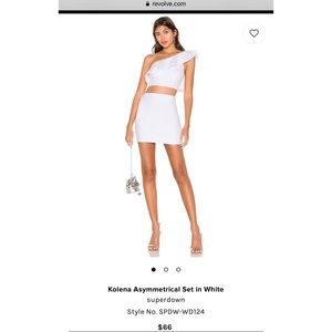 Revolve kolena asymmetrical set in white